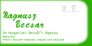 magnusz becsar business card